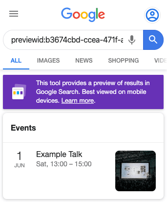 Google Rich Result