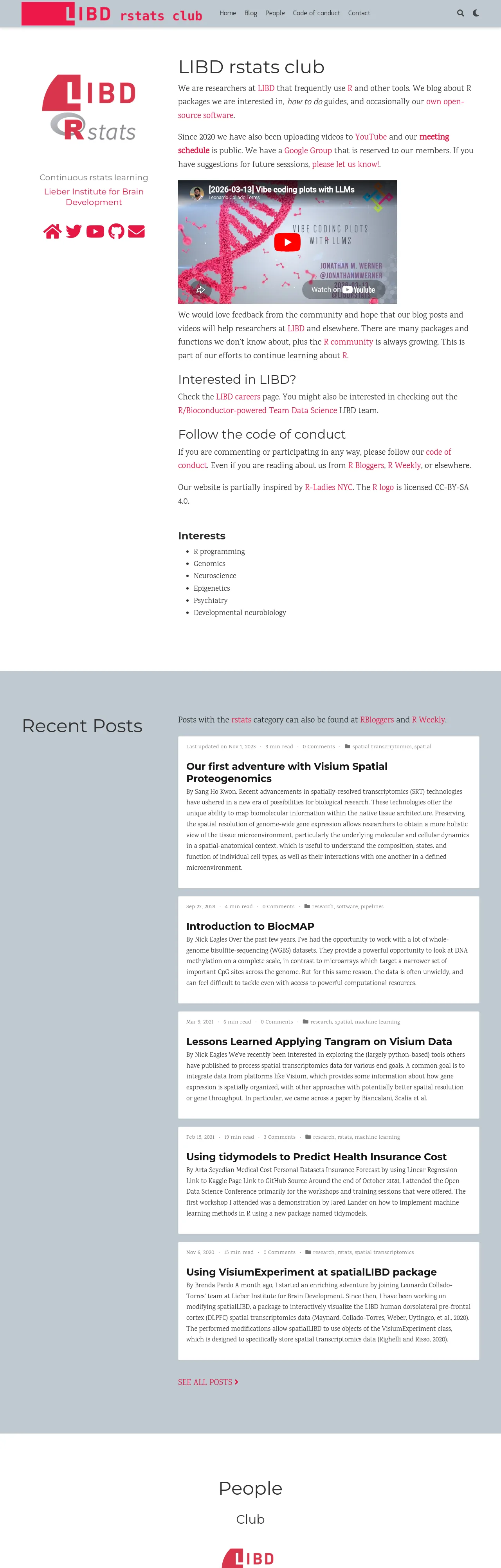 LIBD rstats club — built with HugoBlox