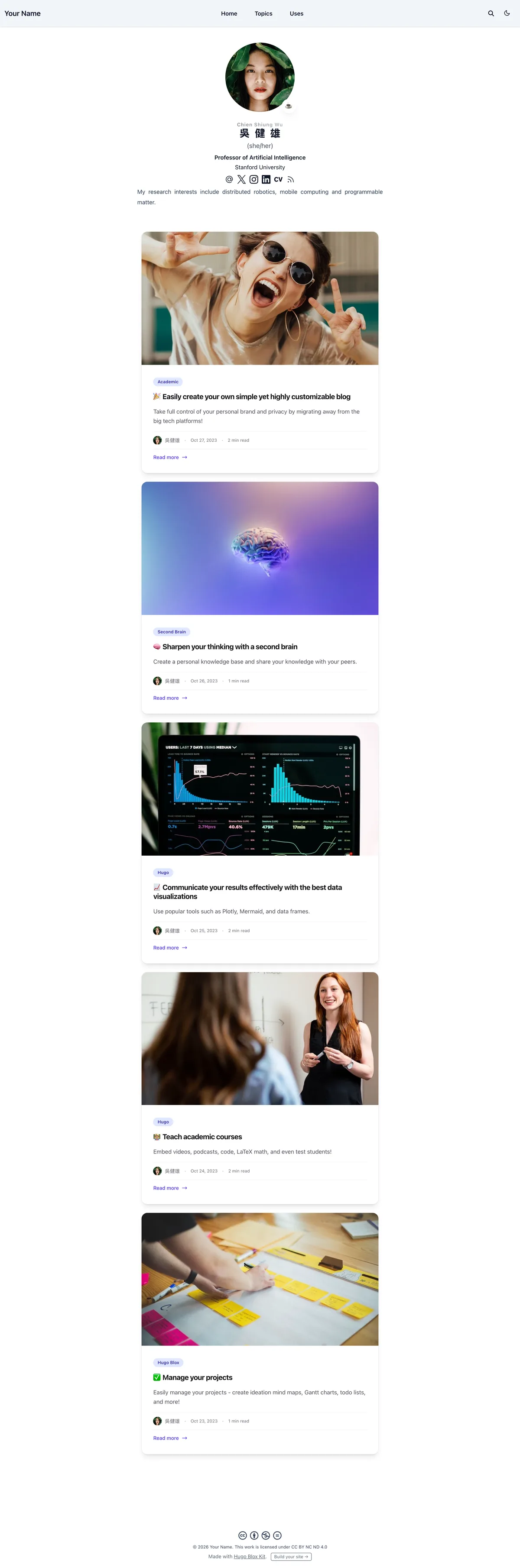 Technical Blog template preview